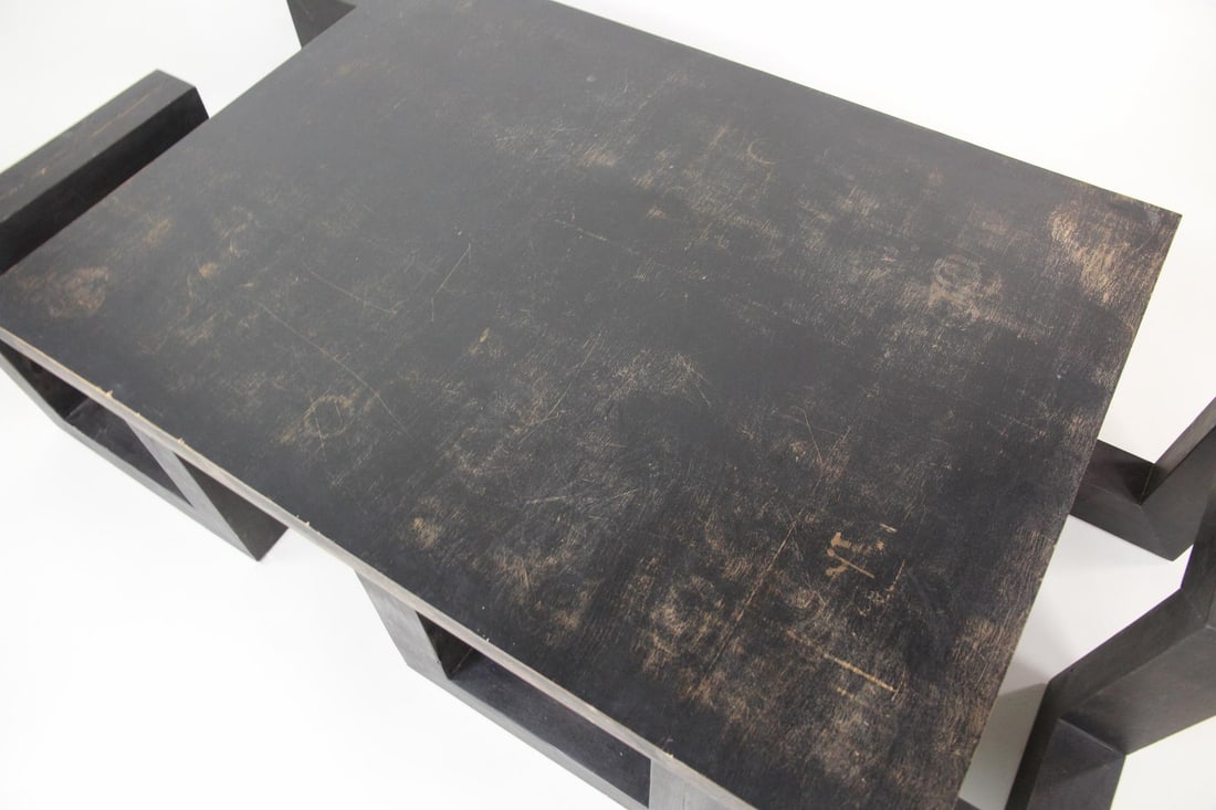 Brutalist Geometric Coffee Table - 6