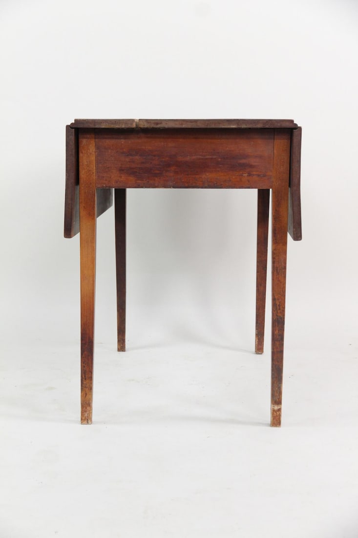 Primitive Drop-Leaf Wooden Table - 2