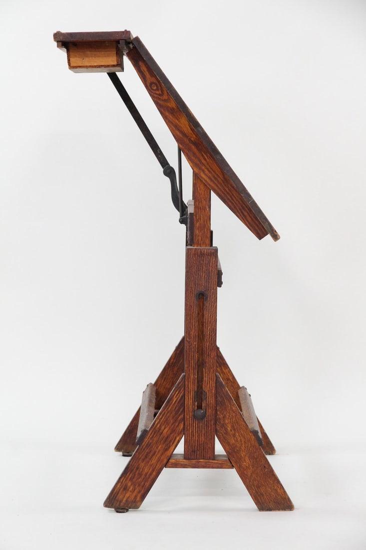 Lackawanna Oak Drafting Table - 12