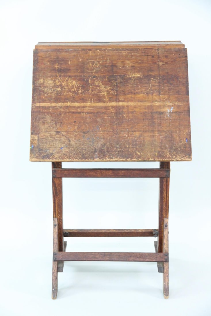 Lackawanna Oak Drafting Table - 3