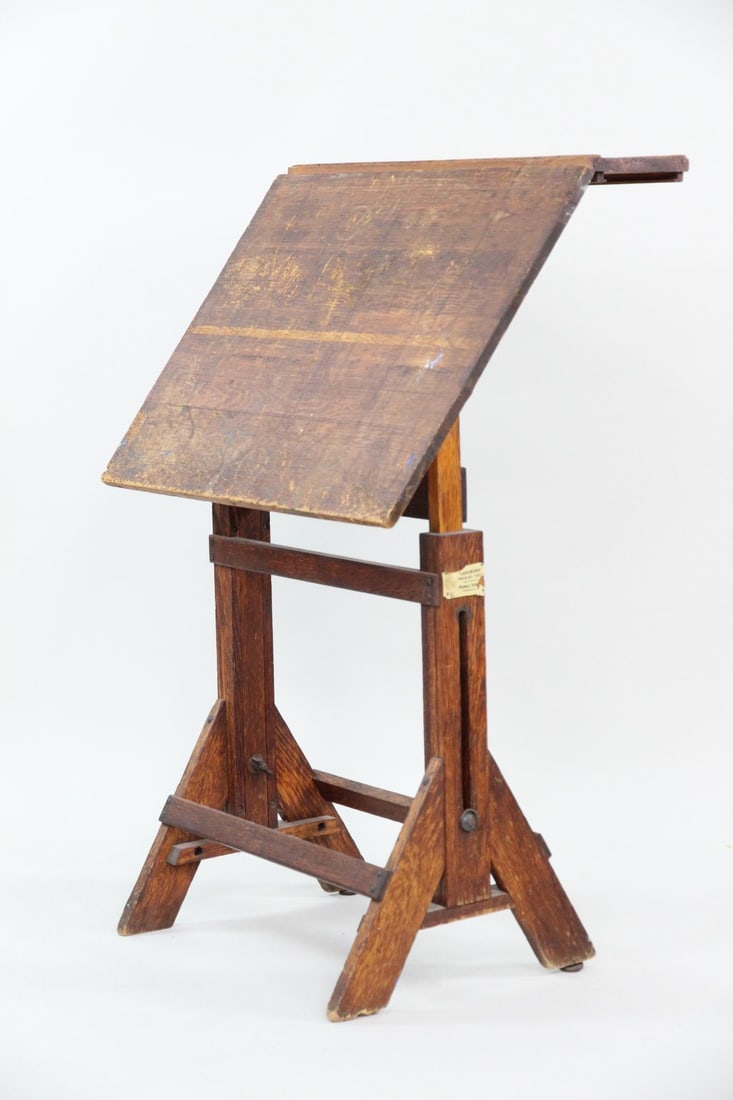 Lackawanna Oak Drafting Table - 5