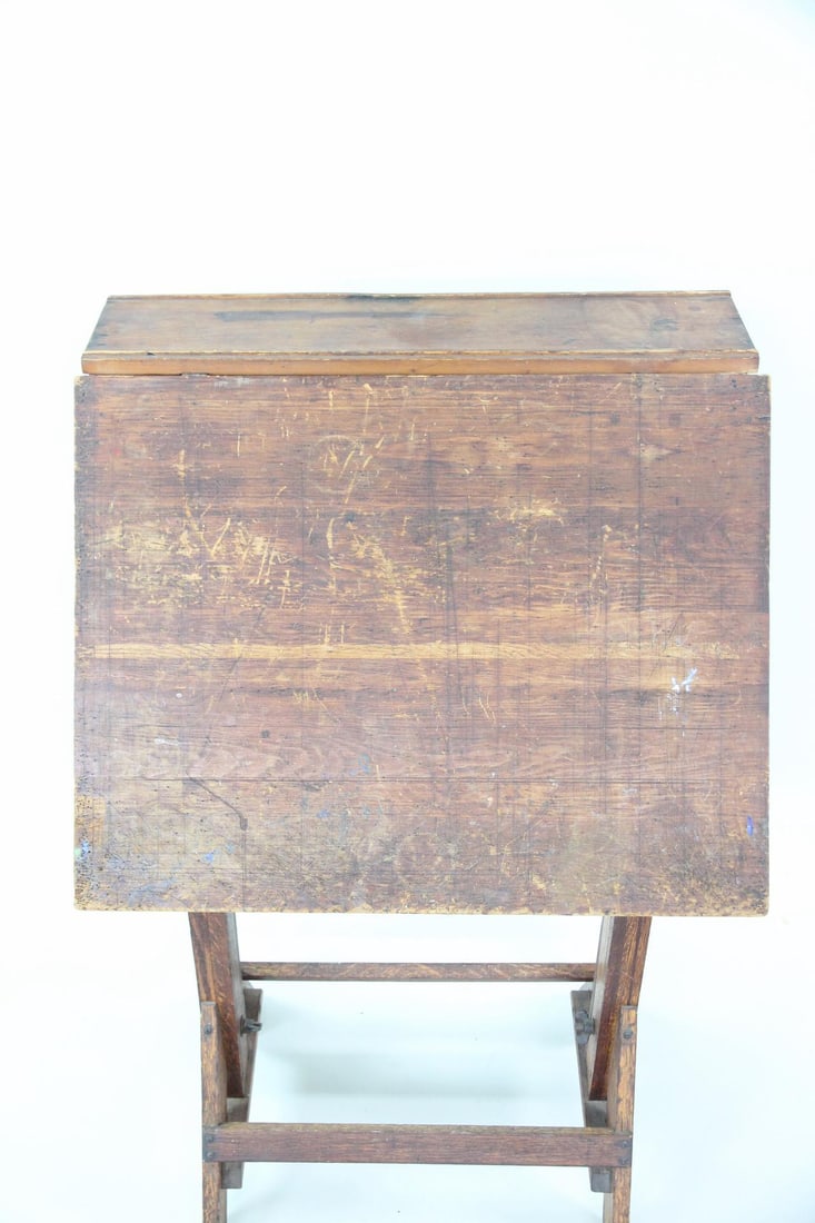 Lackawanna Oak Drafting Table - 7