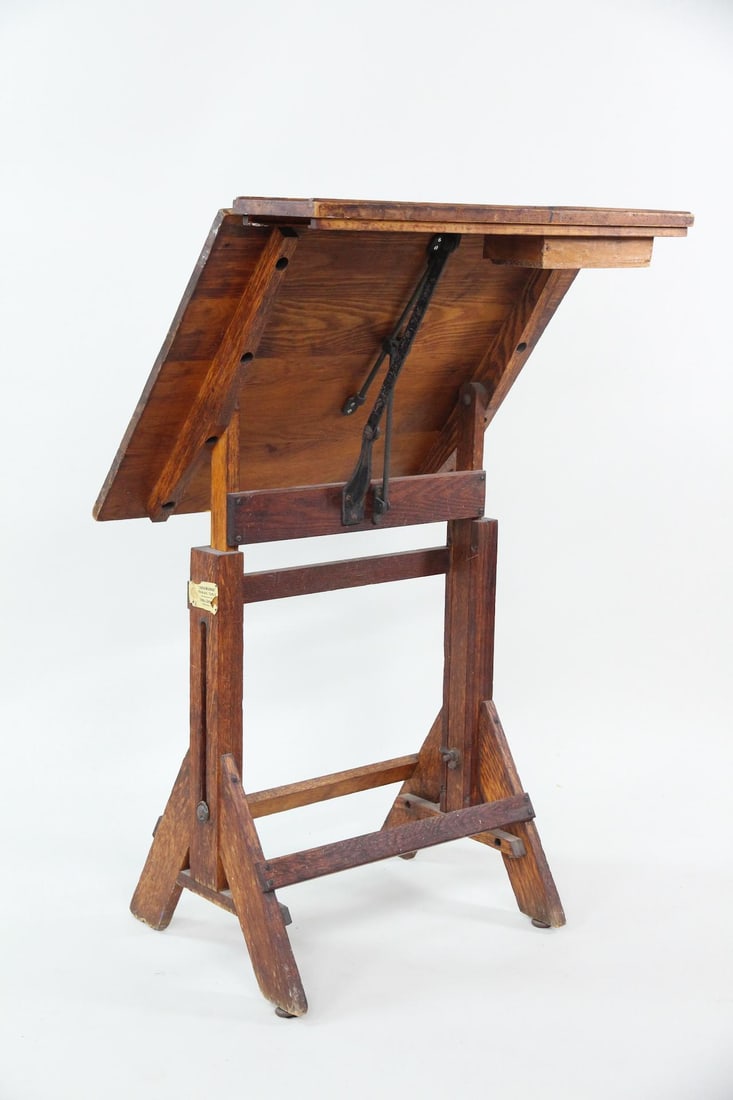 Lackawanna Oak Drafting Table - 9