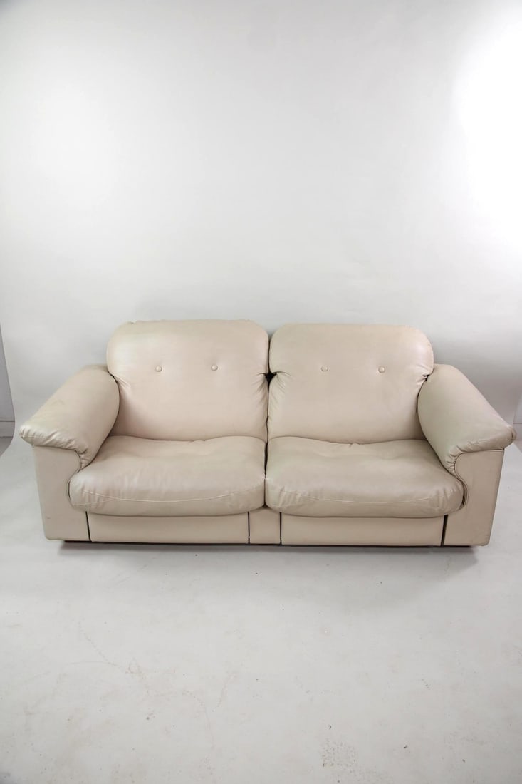 De Sede DS-101 Cream Leather Reclining Sofa (1 of 12)