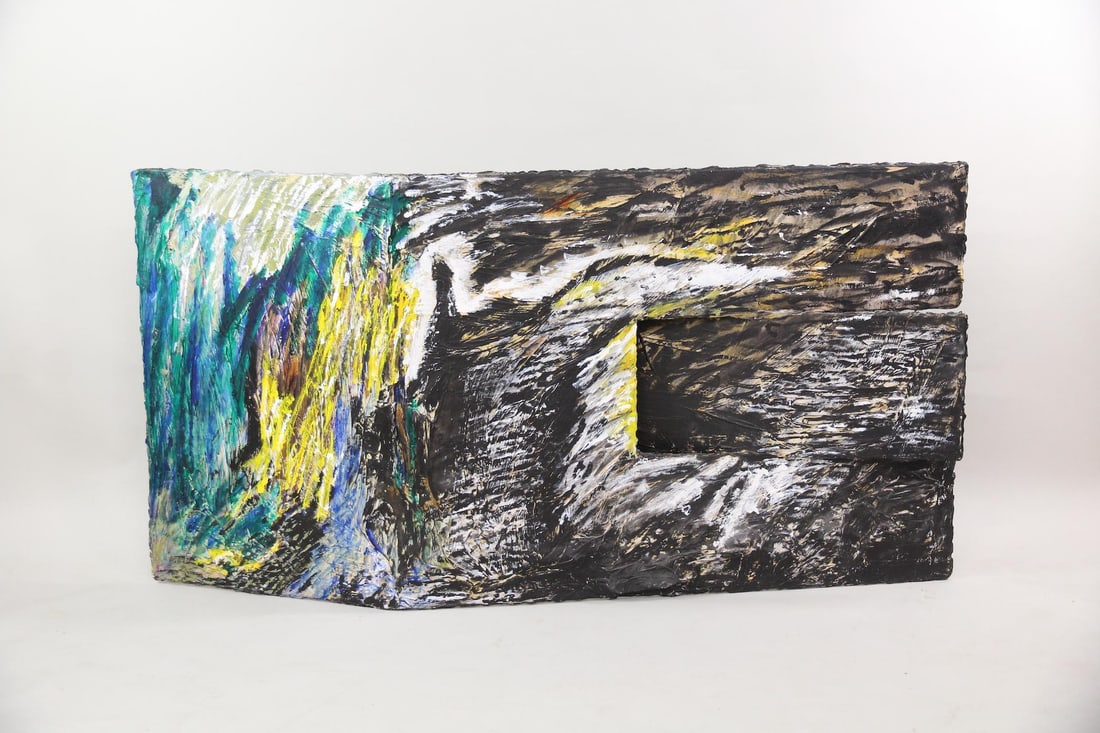 Jak Katalan Sculptural Expressionist Painting "The Secret" 1985 (1 of 7)