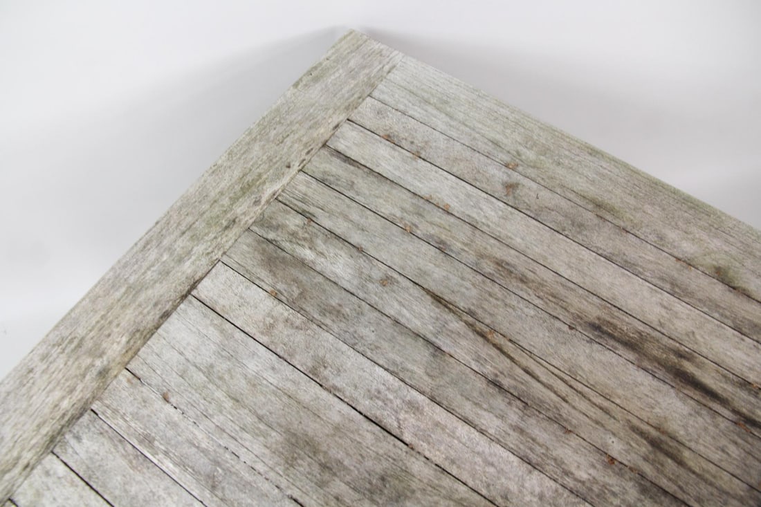 Weathered Teak Outdoor Dining Table - 3