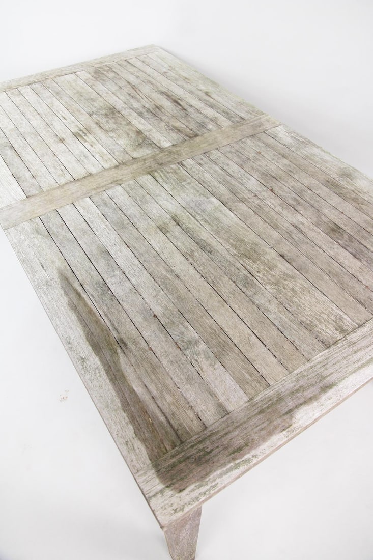 Weathered Teak Outdoor Dining Table - 4