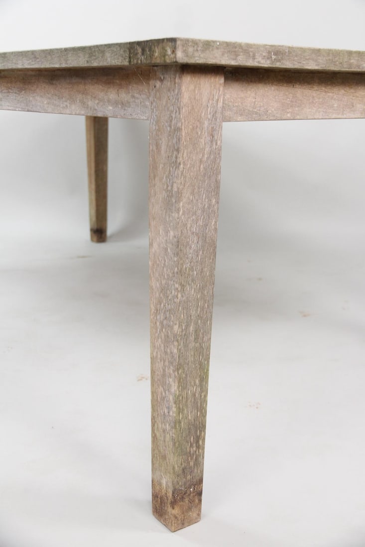 Weathered Teak Outdoor Dining Table - 5
