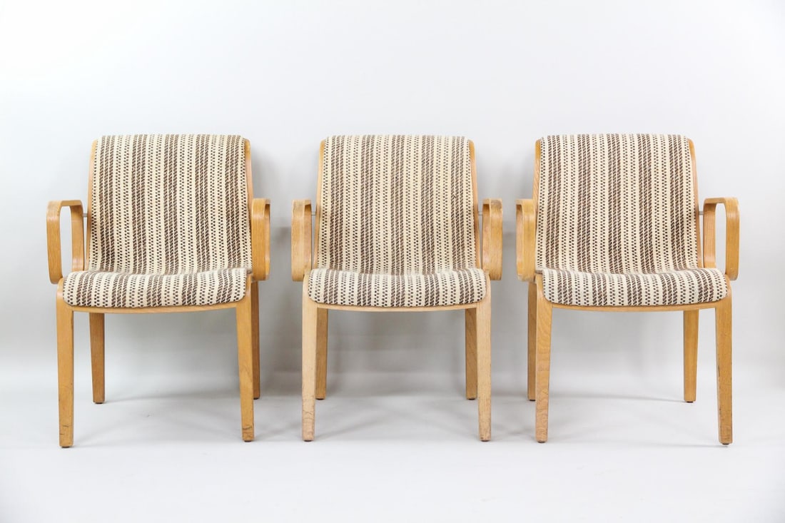 Set of 3 Bill Stephens for Knoll 1300 Series Armchairs (1 of 12)