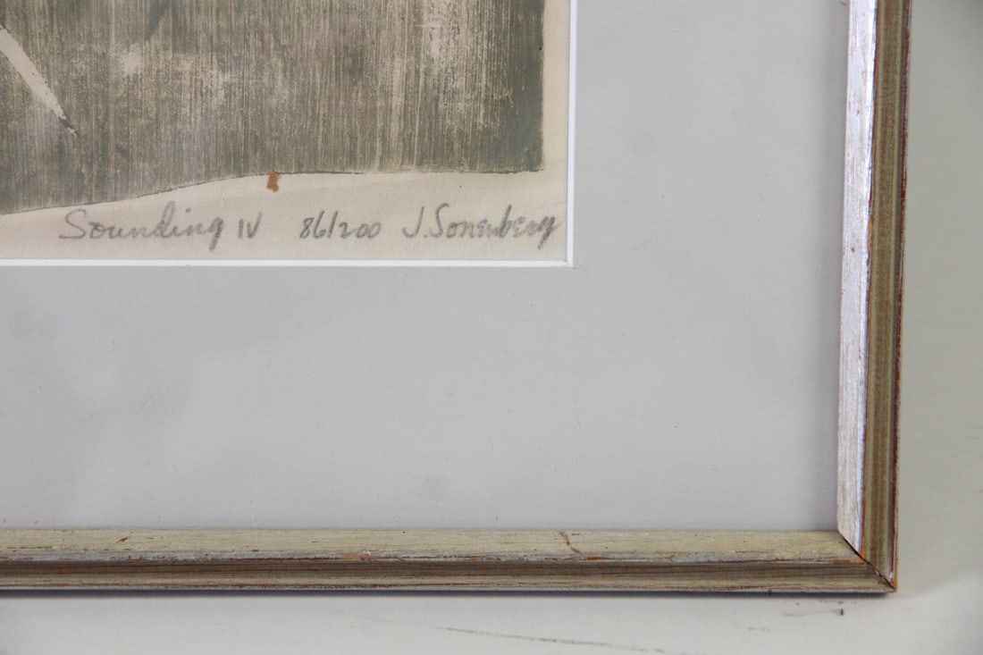 Jack Sonenberg, "Sounding IV" Framed Abstract Expressionist Print, Signed - 3
