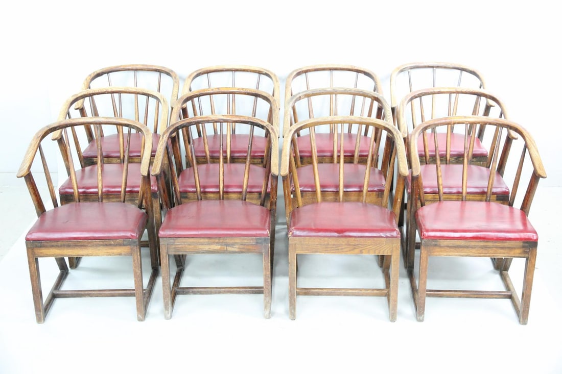 Lot of 12 "Horseshoe" Back Armchairs, Jack Van der Molen for Jamestown Lounge Co (1 of 17)