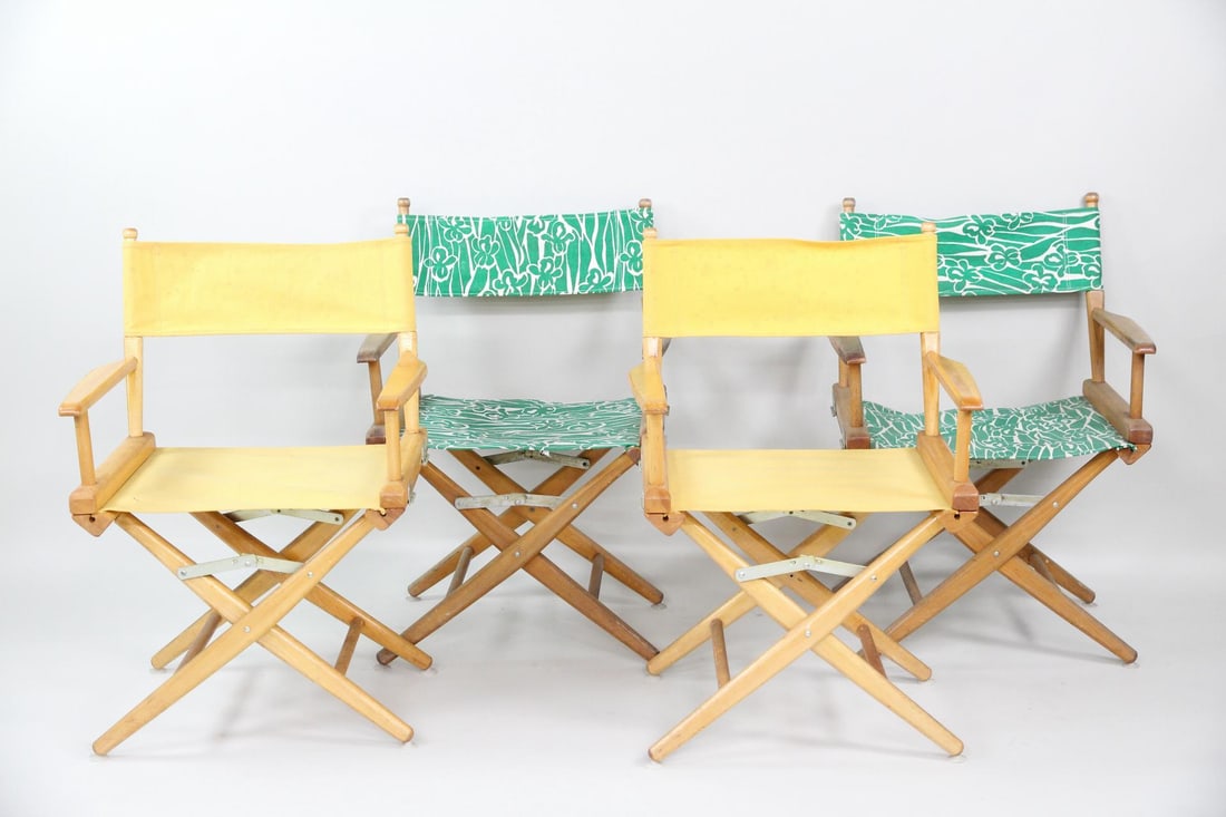 Set of 4 Telescope Furniture Director's Chairs, Marblehead Handprints (1 of 15)