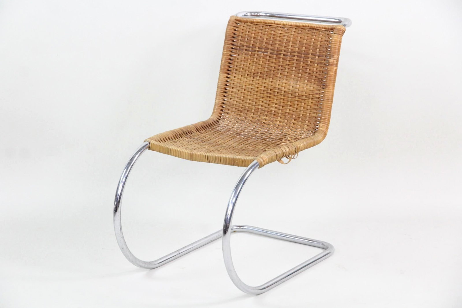Mies van der Rohe MR-10 Chair, Stendig, Rattan & Metal (1 of 14)