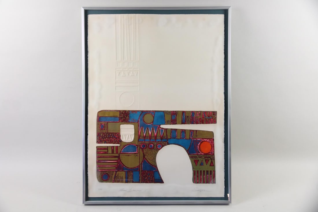 Abstract Mixed Media Embossed Print by Roslyn Swartzman (1 of 13)