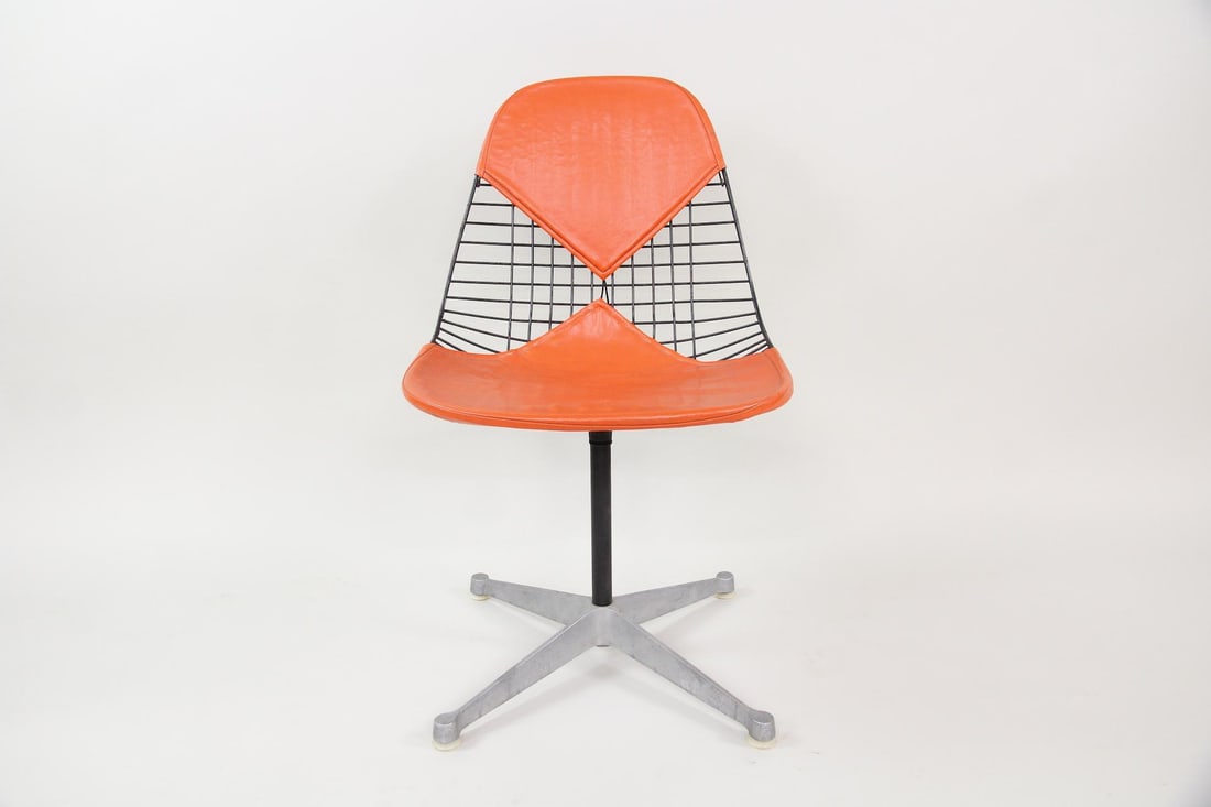 Orange Eames Wire Bikini Chair