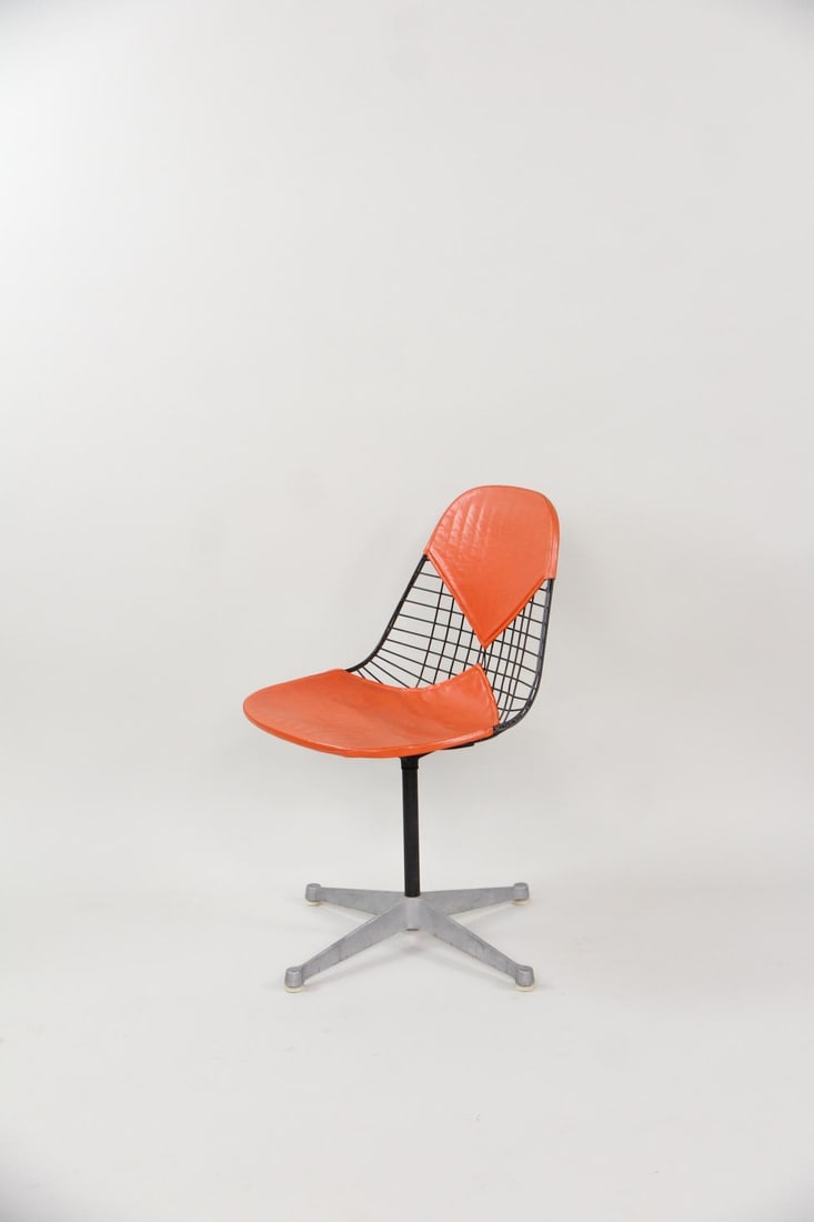 Orange Eames Wire Bikini Chair - 7