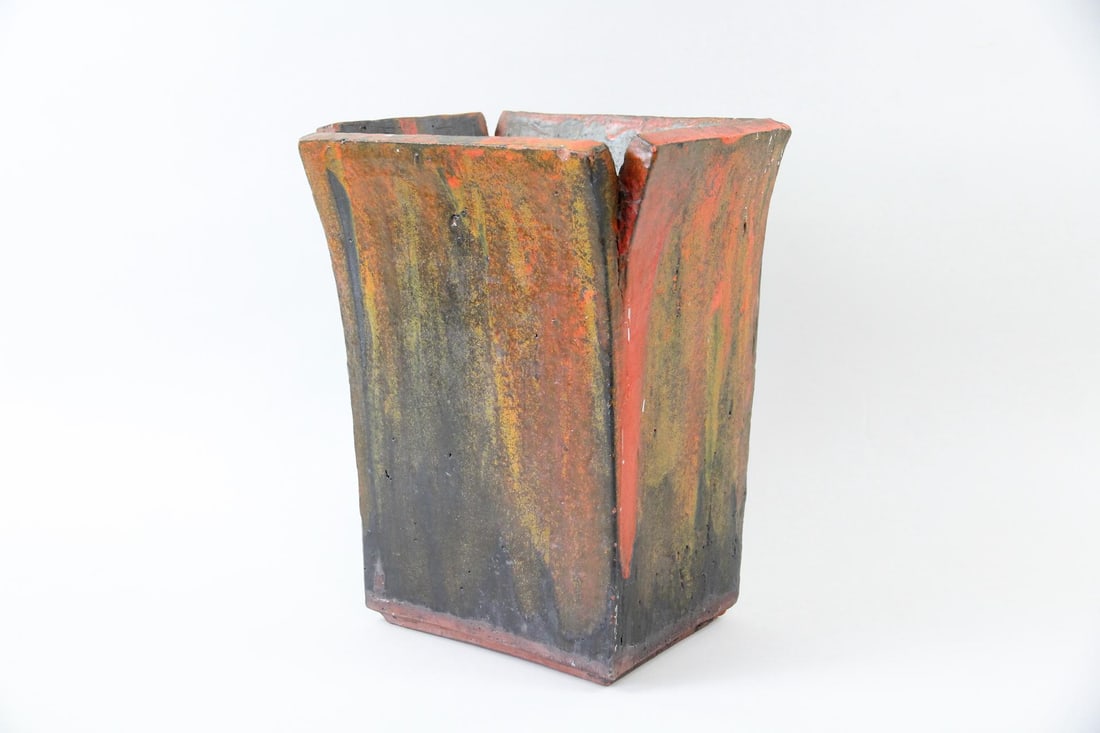 Studio Pottery Vase Planter, Signed (1 of 9)