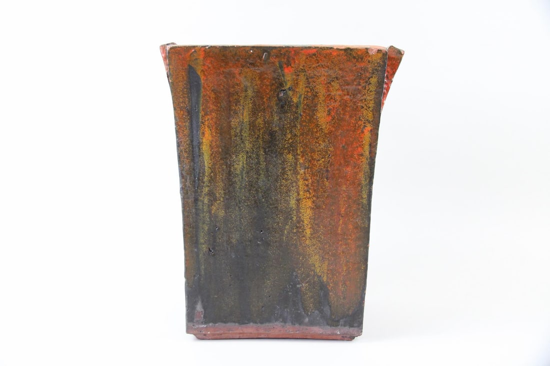 Studio Pottery Vase Planter, Signed - 2