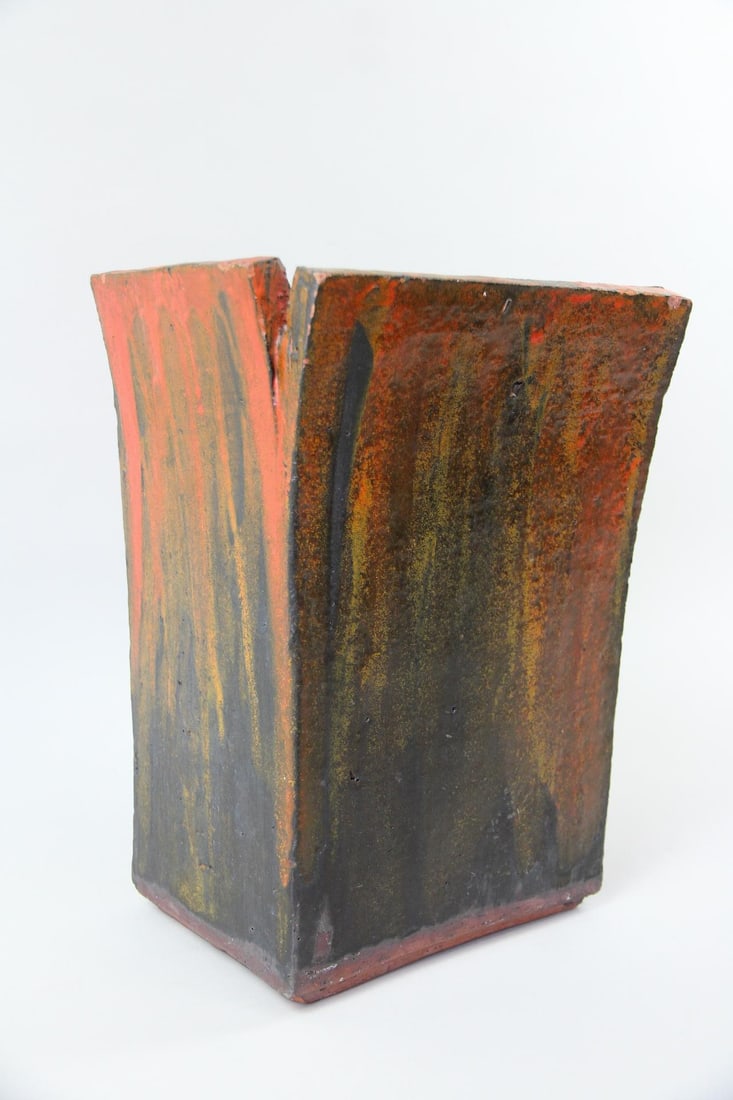 Studio Pottery Vase Planter, Signed - 3