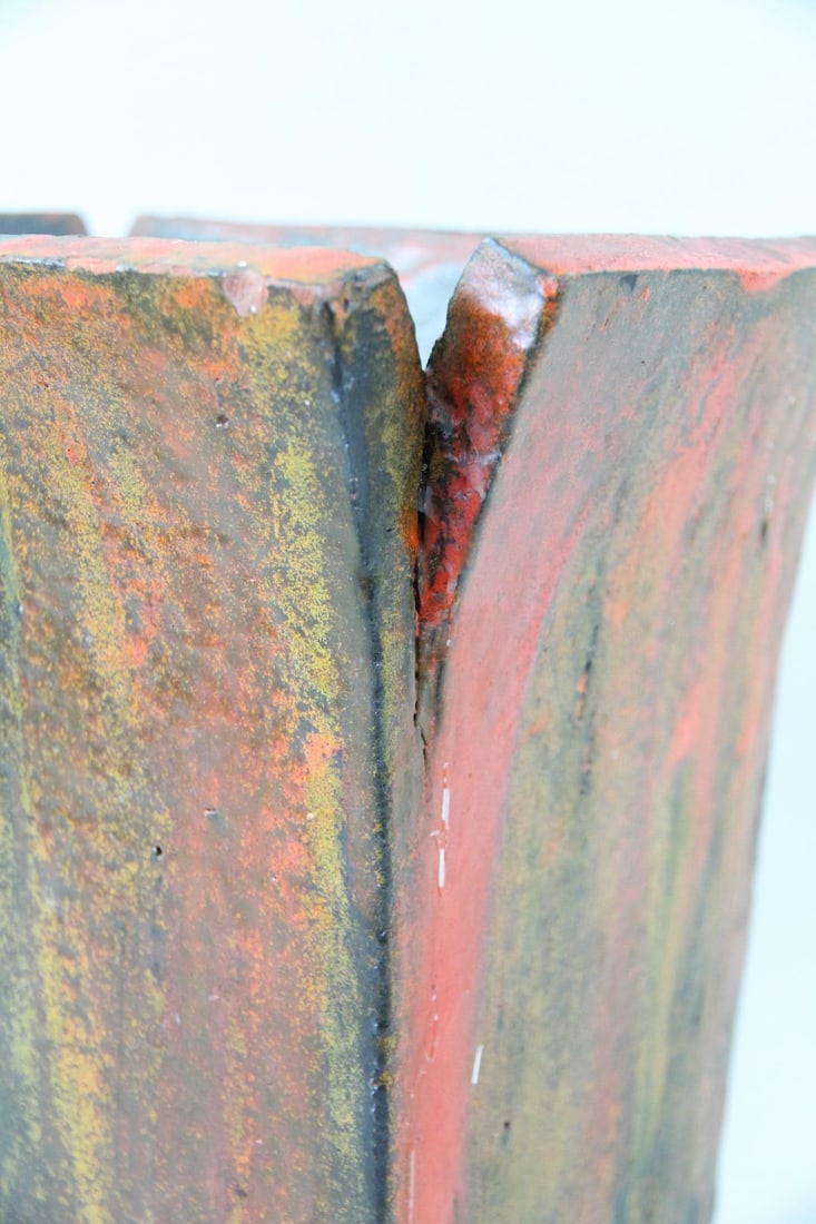 Studio Pottery Vase Planter, Signed - 6
