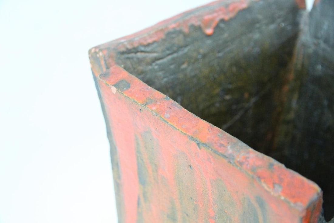 Studio Pottery Vase Planter, Signed - 8