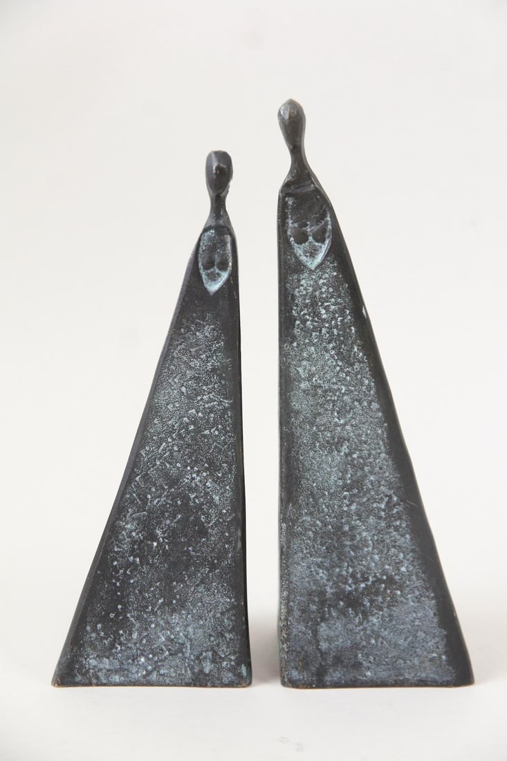 Pair of Modernist Bronze Figural Sculptures, Sydney Kumalo (1 of 8)