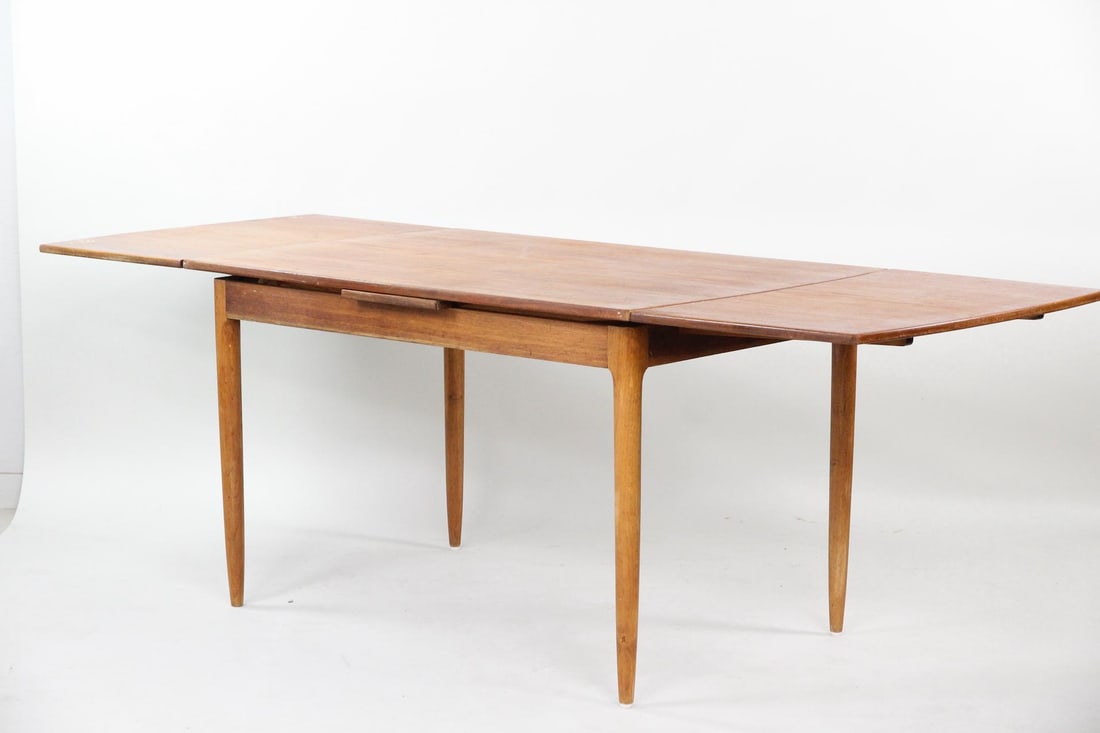 Teak Expandable Curved Dining Table - 12
