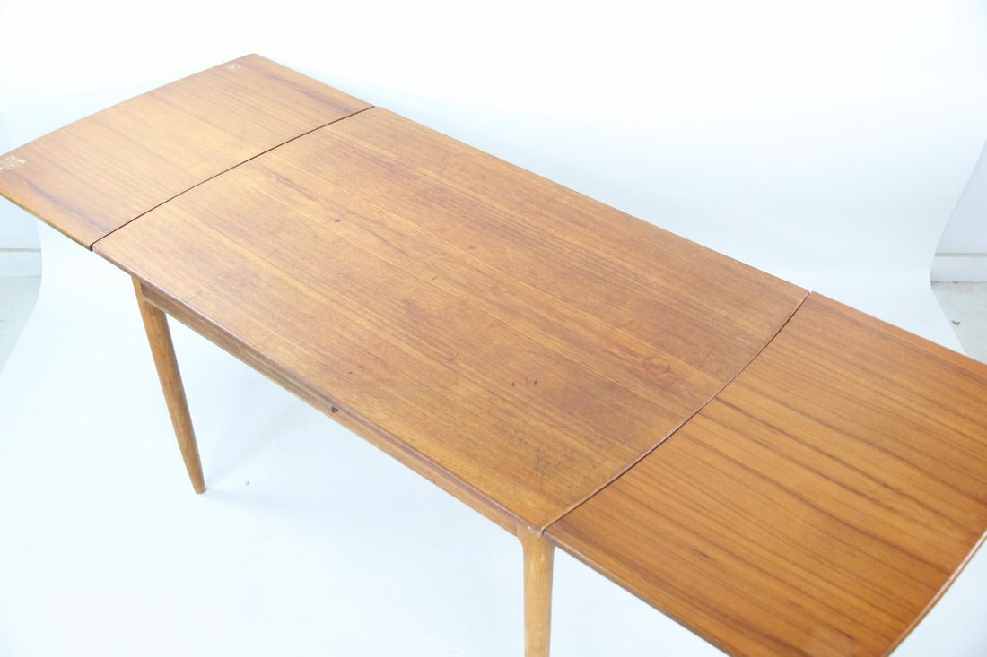 Teak Expandable Curved Dining Table - 13