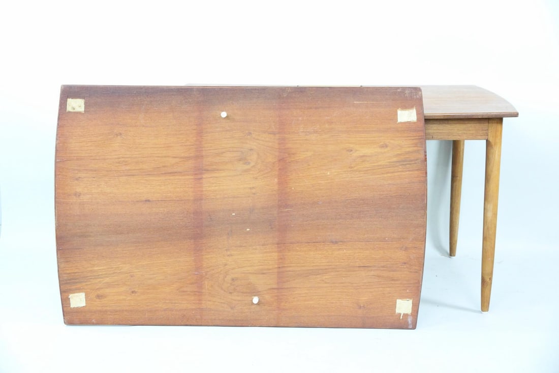 Teak Expandable Curved Dining Table - 16