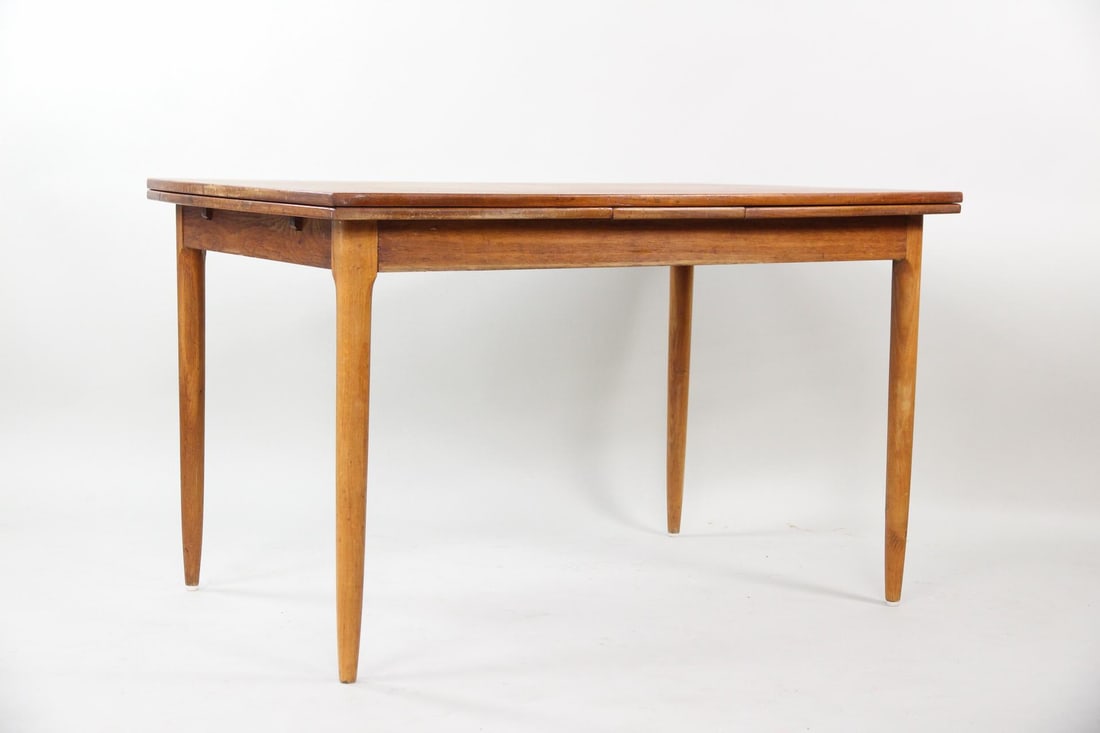 Teak Expandable Curved Dining Table - 4