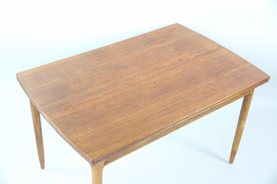 Teak Expandable Curved Dining Table - 5