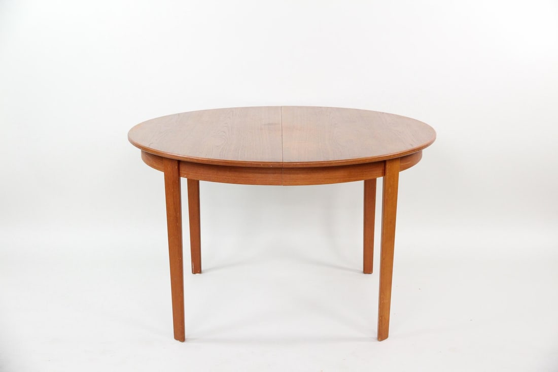 Danish Modern Teak Dining Table with Leaf (1 of 11)