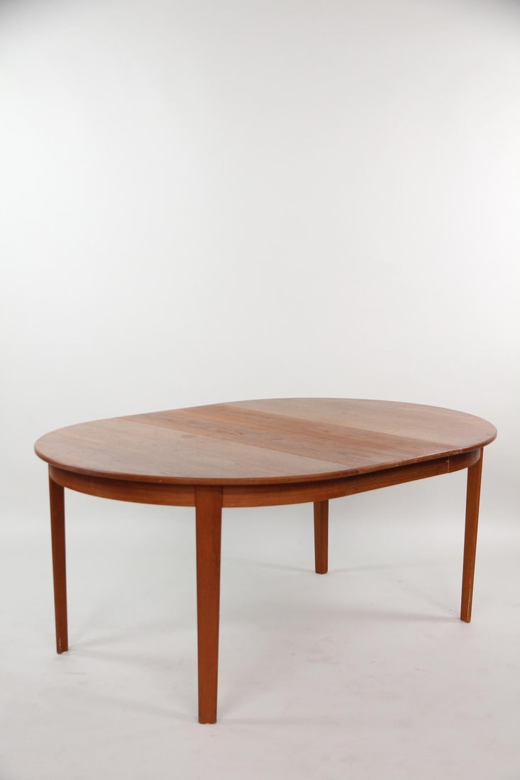 Danish Modern Teak Dining Table with Leaf - 2