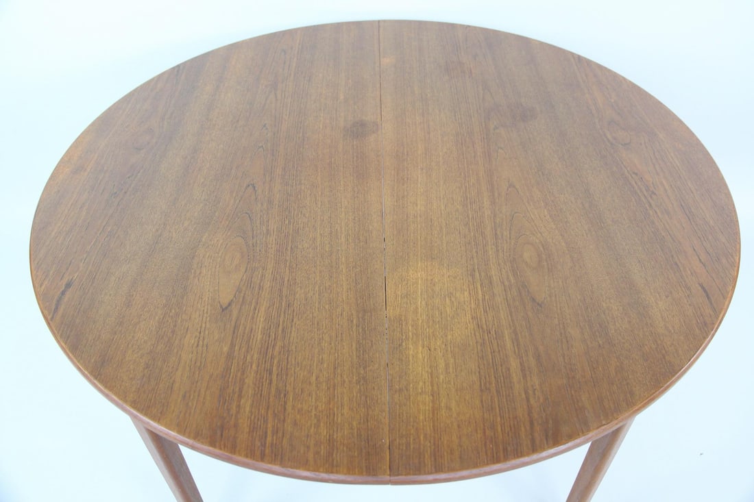 Danish Modern Teak Dining Table with Leaf - 3