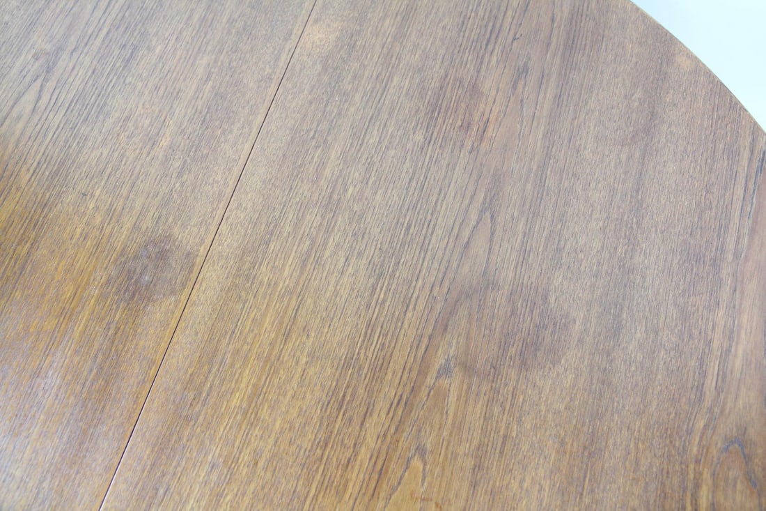 Danish Modern Teak Dining Table with Leaf - 9