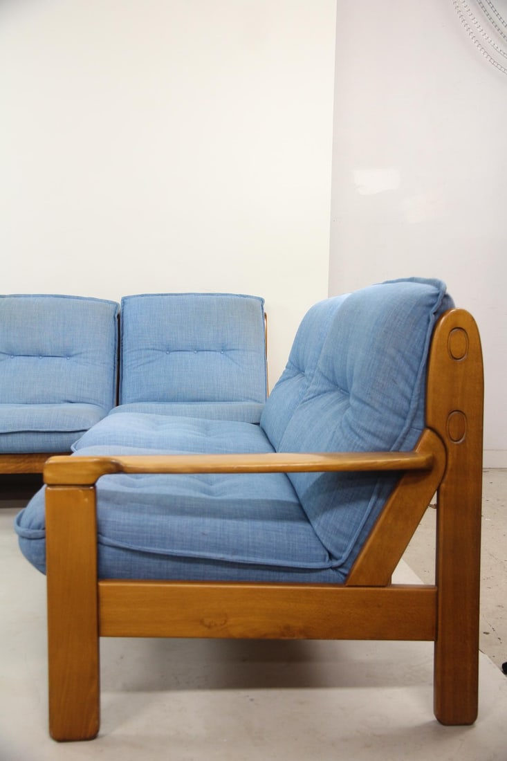 Danish Modern Pine Modular Sofa, 5-Piece - 5