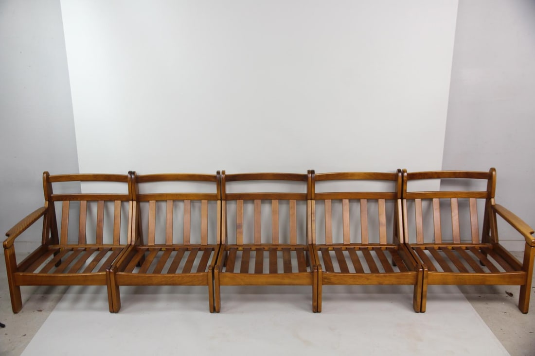 Danish Modern Pine Modular Sofa, 5-Piece - 6