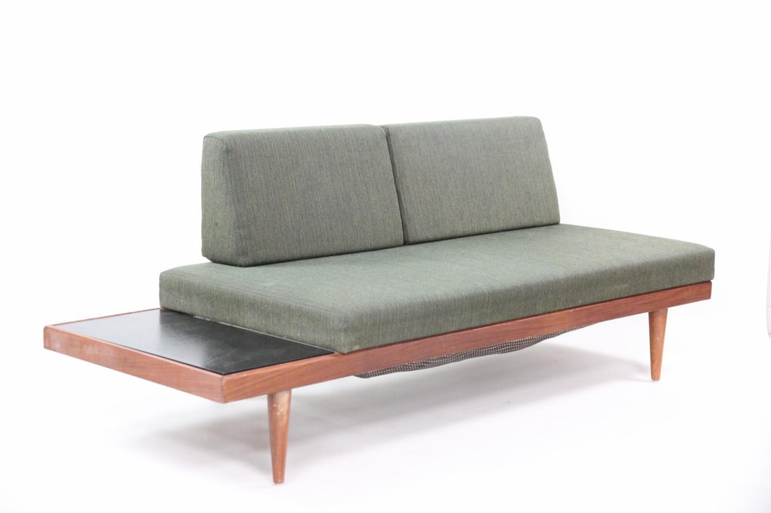 Mid Century Modern Daybed with Built-in Side Table (1 of 14)