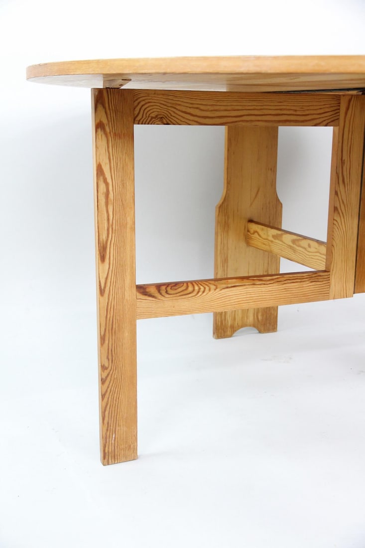Minimalist Pine Drop-Leaf Table - 10