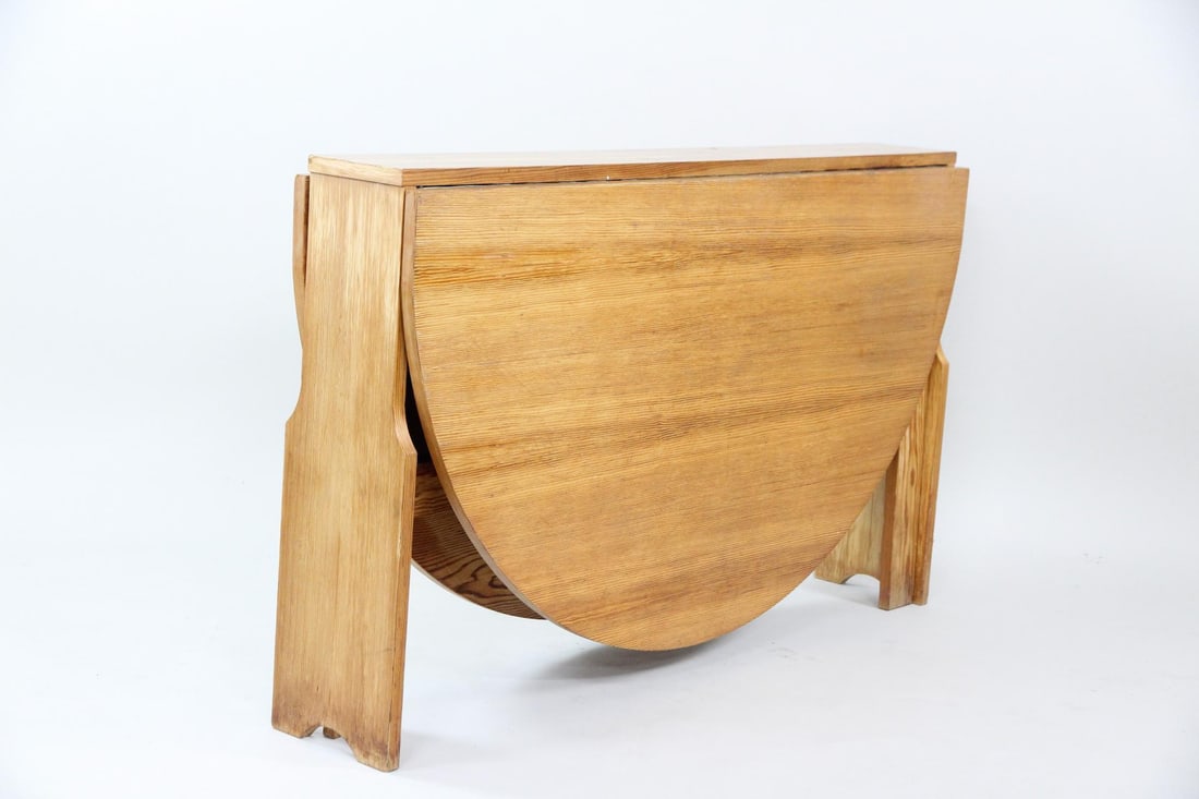 Minimalist Pine Drop-Leaf Table - 2