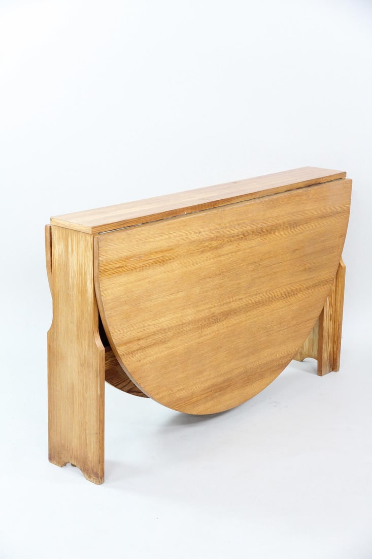 Minimalist Pine Drop-Leaf Table - 4