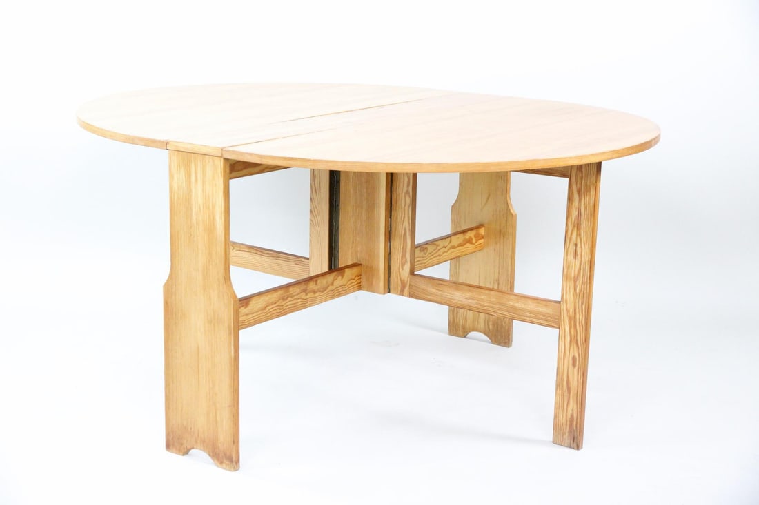 Minimalist Pine Drop-Leaf Table - 5