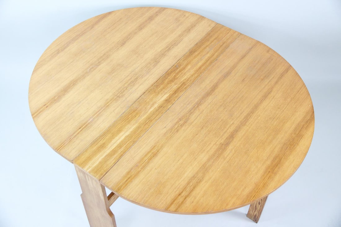 Minimalist Pine Drop-Leaf Table - 6