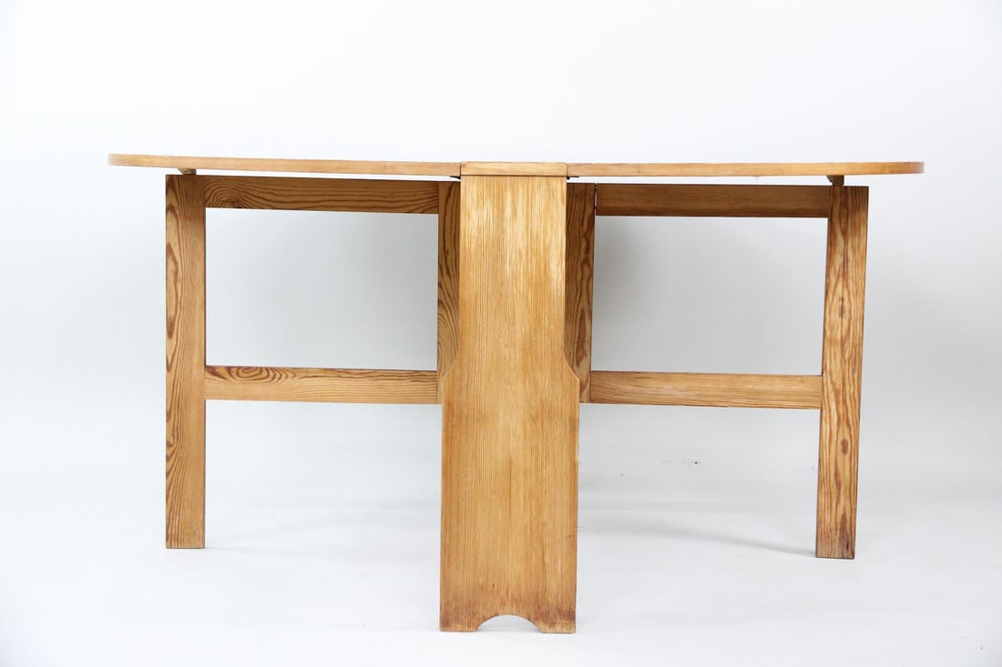 Minimalist Pine Drop-Leaf Table - 9