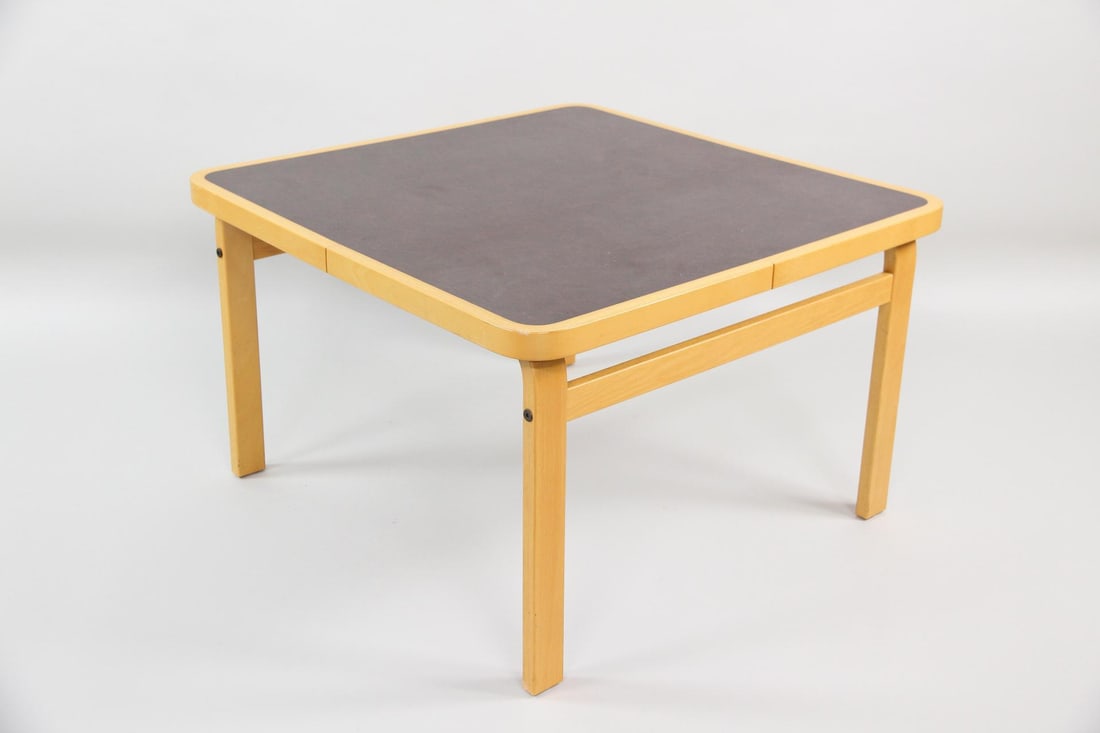 Bentwood & Leather Coffee Table, Style of Alvar Aalto (1 of 8)