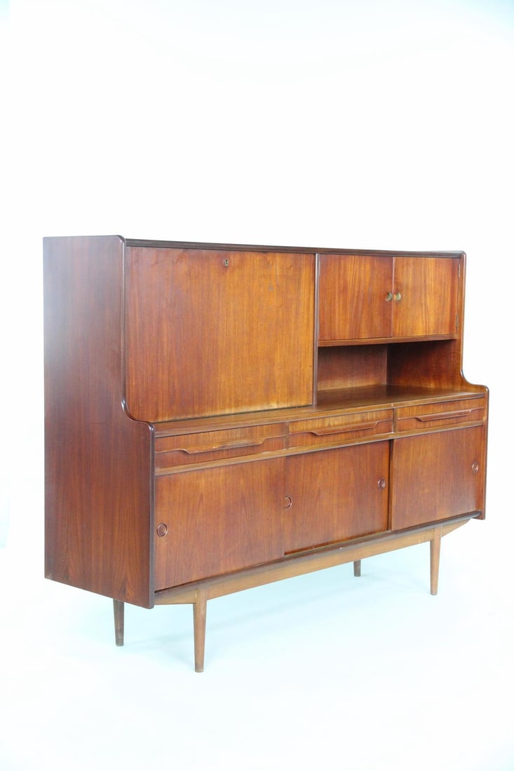Large Danish Highboy Server, Teak - 3