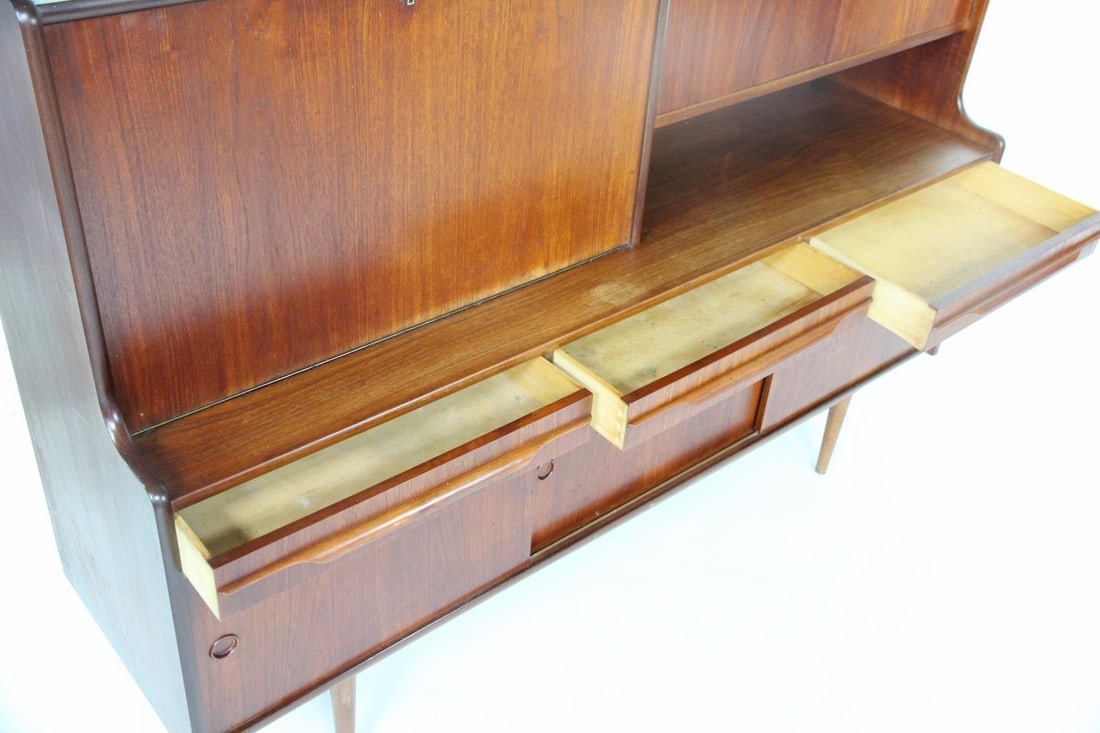 Large Danish Highboy Server, Teak - 5
