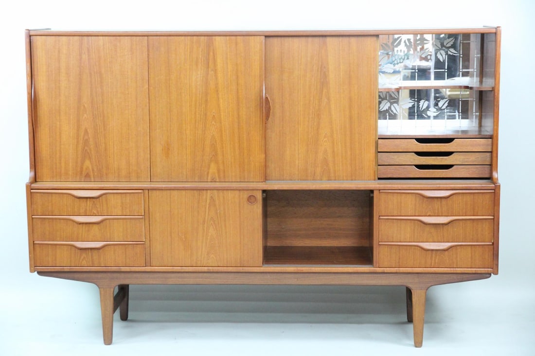 Danish Teak Highboy Cabinet with Dry Bar (1 of 11)