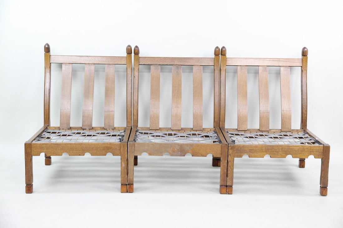 Oak Modular Sofa with 3 Seats - 12