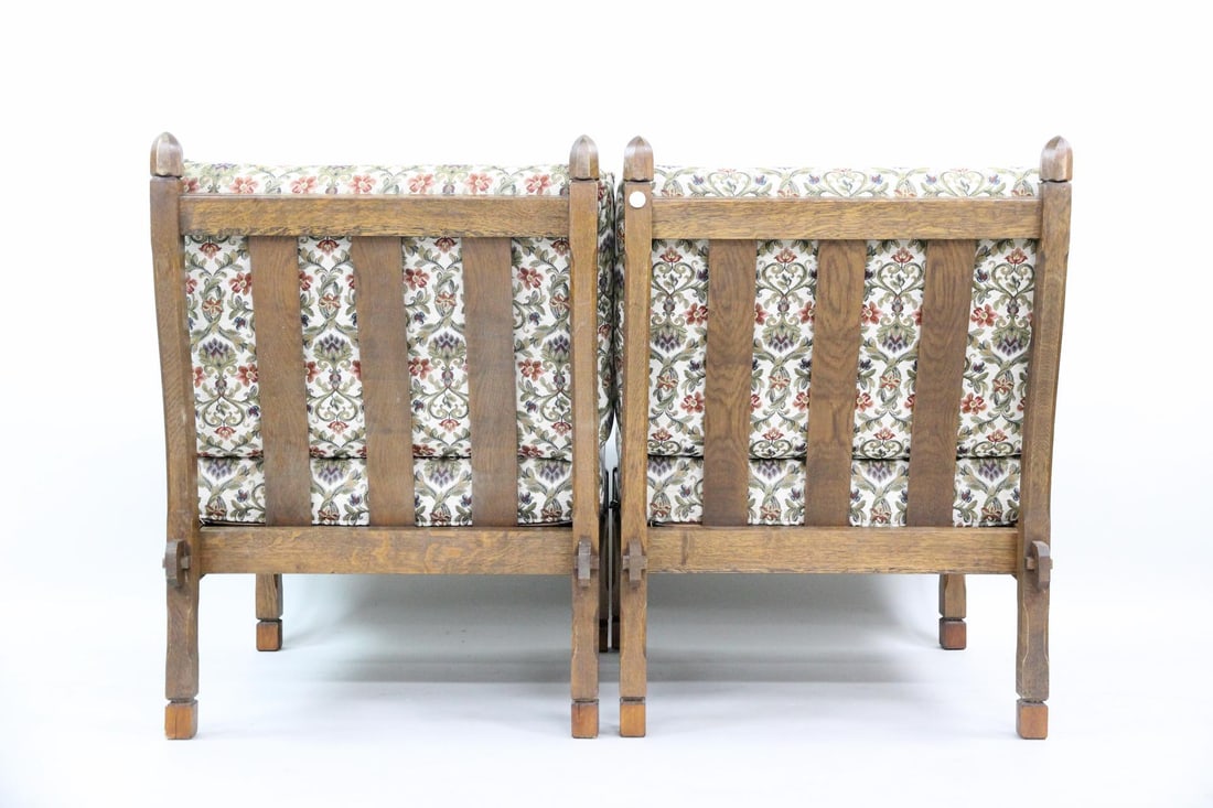 Oak Modular Sofa with 2 Seats - 13